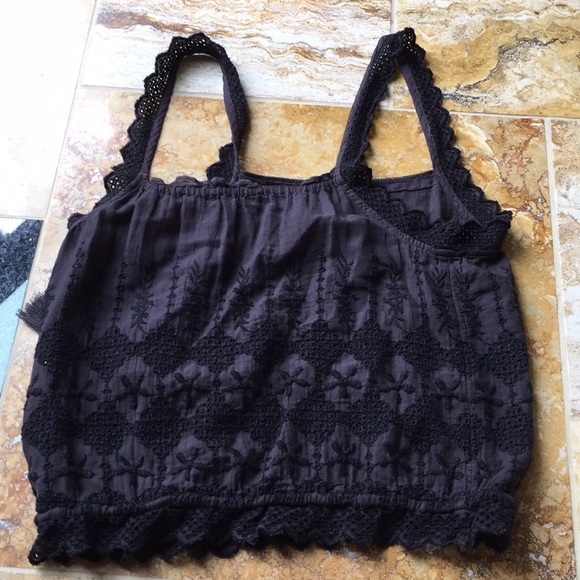 American Eagle Outfitters black eyelet/fine cotton - Picture 6 of 8